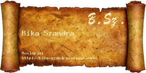 Bika Szandra névjegykártya